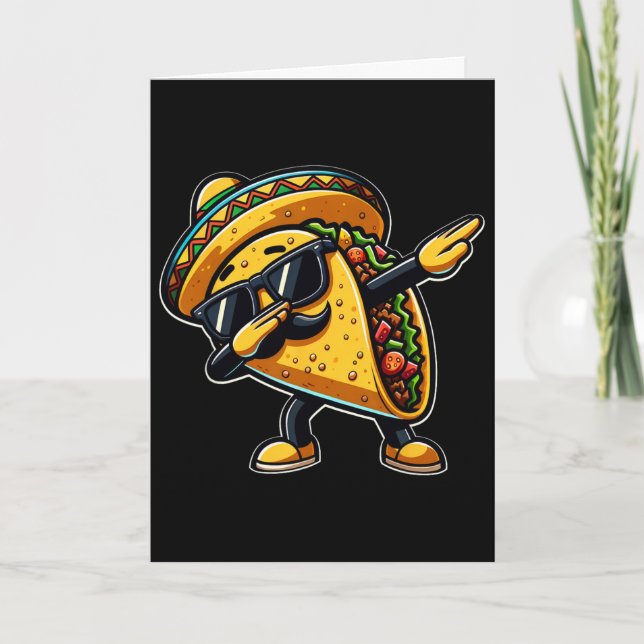 Dabba Taco Cinco De Mayo Rolig Mexikansk Farsor Da Kort (Framsida)