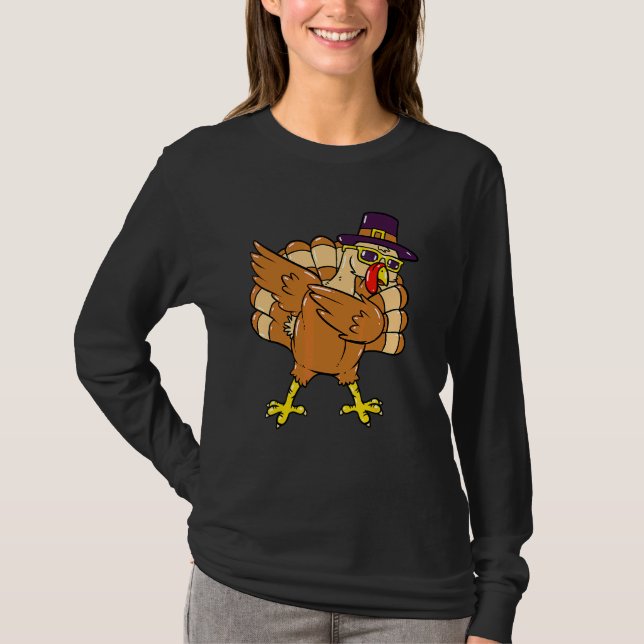 Dabba Turk Thanksgiving Day Pilgrim T Shirt (Framsida)