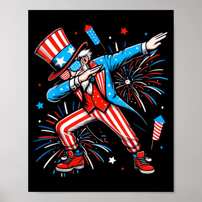 Dabba Uncle Sam självständighetsdag Amerikansk fla Poster (Framsidan)