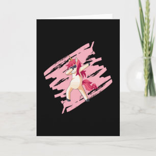 Dabba Unicorn Girl Flickaktigts Girls Funny Gift I Kort