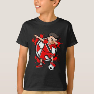 Dabbaande fotbollspojke Trinidad och Togo fotboll T Shirt