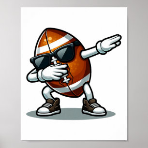 Dabbaande fotbollströja Vintage Retro-appelkläder Poster