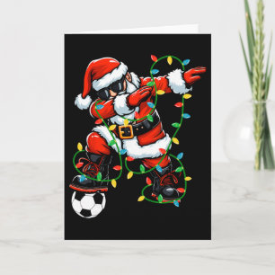 Dabbaing jultomte fotboll julbelysning Xmas fotbol Kort
