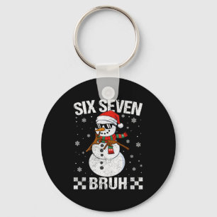 Dabbaing jultomte snöman 6 7 meme jul sex sju nyckelring