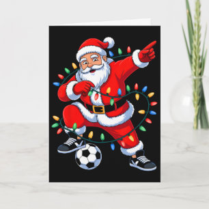 Dabbaing jultomte Xmas-ljus fotboll jul pojkar mig Kort