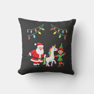 Dabbaing Santa Älva Enhörning Jul Barn Pojkar Män Kudde