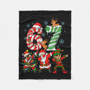 Dabbaing Santa Älva Vänner Jul Pojkar Flickor Män Fleecefilt