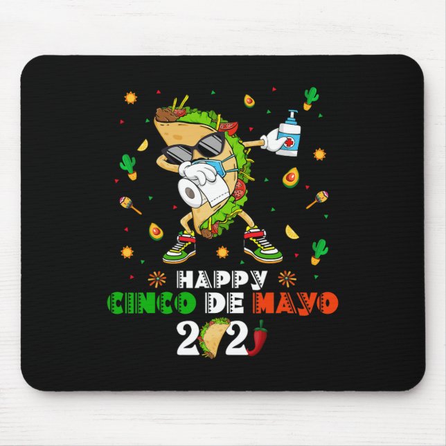 Dabbaing Taco Cinco De Mayo 2021 Ansiktsmask Karan Musmatta (Framsidan)