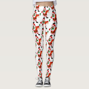 Dabbande svart jultomten leggings