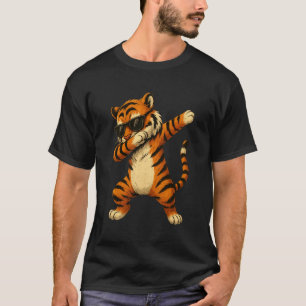 Dabbande tiger med solglasögon Tiger Djur T Shirt