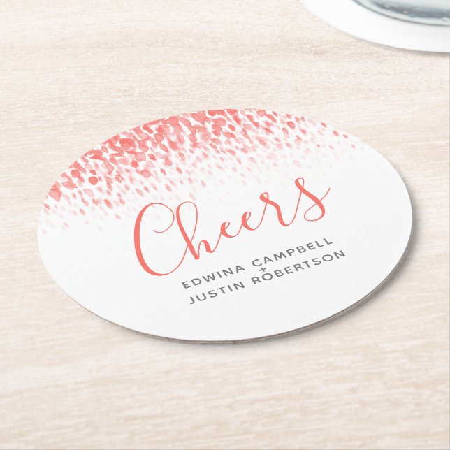 Dabbar för orange konsthandling underlägg papper rund (Vinklad)