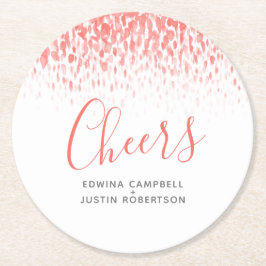 Dabbar för orange konsthandling underlägg papper rund