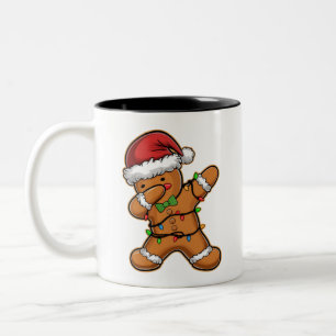 Dabbar Gingerbread Tree Ljus Jul Två-Tonad Mugg