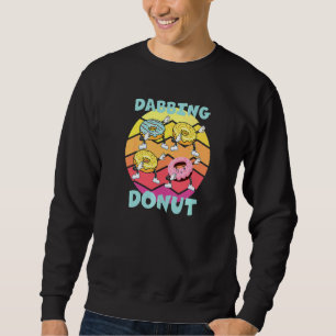 Dabbar-mönster Donut Munk För Män Kvinnor Retro 1 Lång Ärmad Tröja