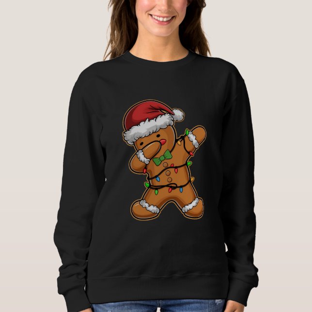 Dabbar pepparkaksträd Light jul T Shirt (Framsida)