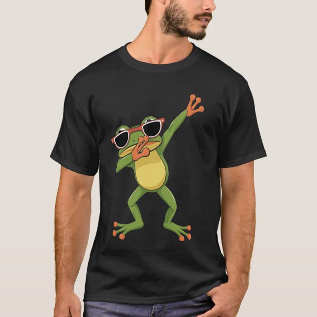 Dabbgrodor med solglasögon, lusern, Coola grodd T Shirt (Framsida)