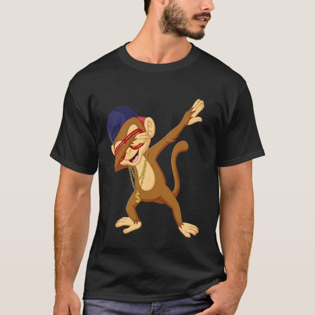Dabbig apa Dab-dans Rolig grafik T Shirt (Framsida)
