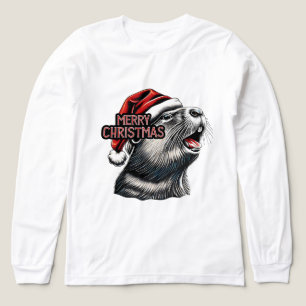 Dabbig Capybara Jul Santa – Rolig Högtid T Shirt