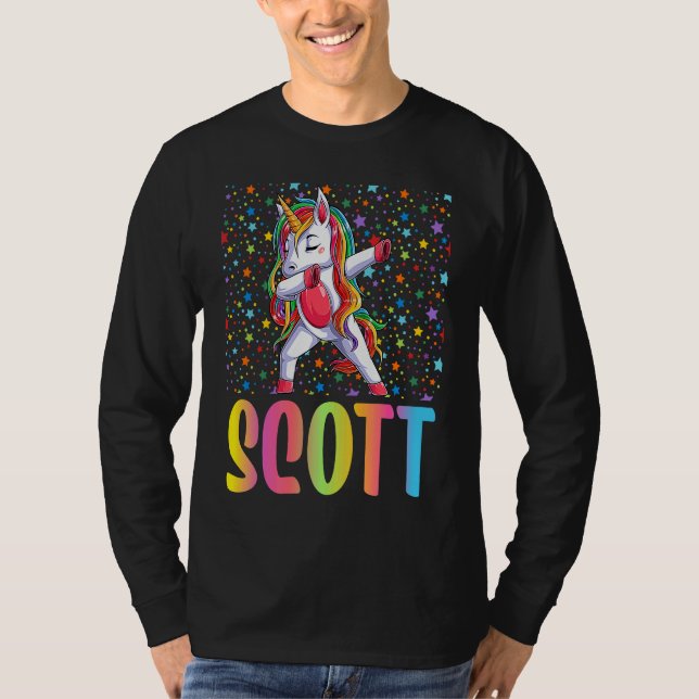 Dabbig enhörning Scott T Shirt (Framsida)