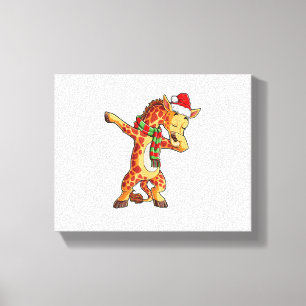 Dabbig giraff jul tomte t-shirt jul barn pojkar canvastryck