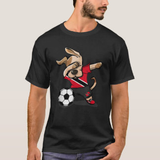 Dabbig hund Trinidad och Tobago fotbollströja fot T Shirt