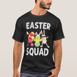 Dabbig kanin ägg kyckling påsk trupp för barn pojk t shirt