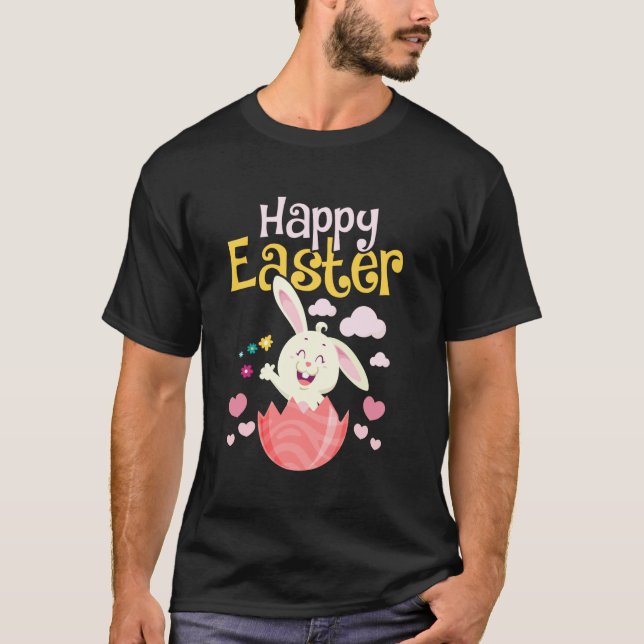 Dabbig kanin påskfirande t shirt (Framsida)