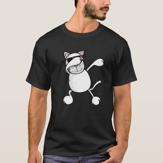 Dabbig katt Dab-dans Katter För katt T Shirt (Framsida)