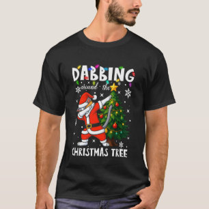 Dabbig katt Jul Santa-styrka Pojkar Julgran Barn X T Shirt