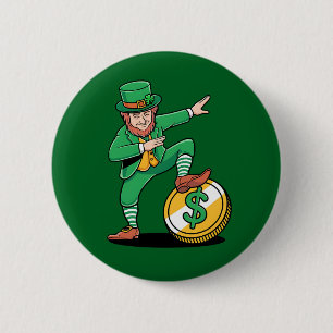 Dabbig Leprechaun Rolig St Patrick's Day Knapp