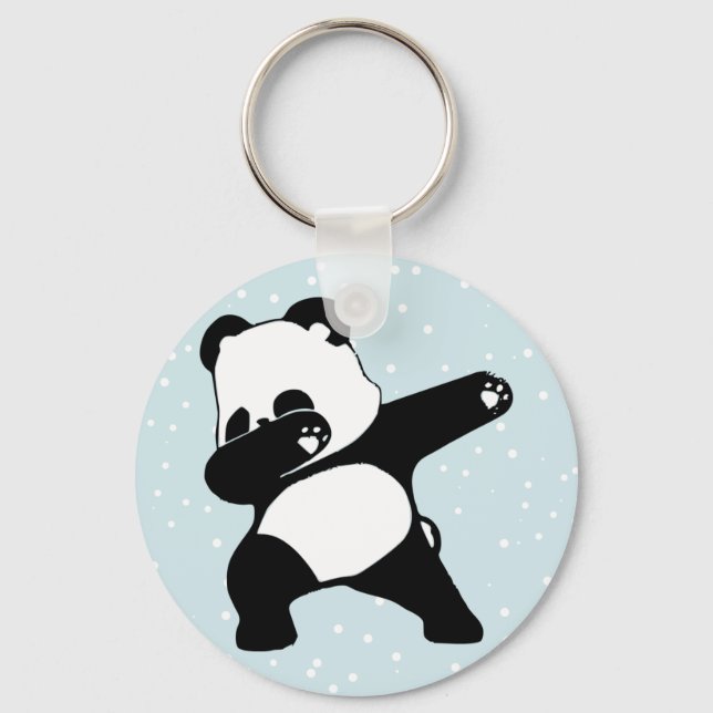 Dabbig Panda, , Rolig Panda dab dans Nyckelring (Framsida)