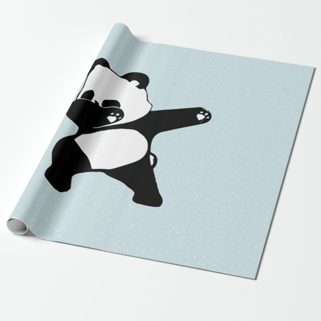 Dabbig panda, rolig panda dab-dans presentpapper (Utrullad)