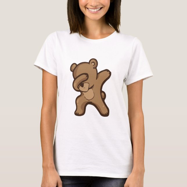 Dabbig Panda, Rolig Panda dab  T Shirt (Framsida)