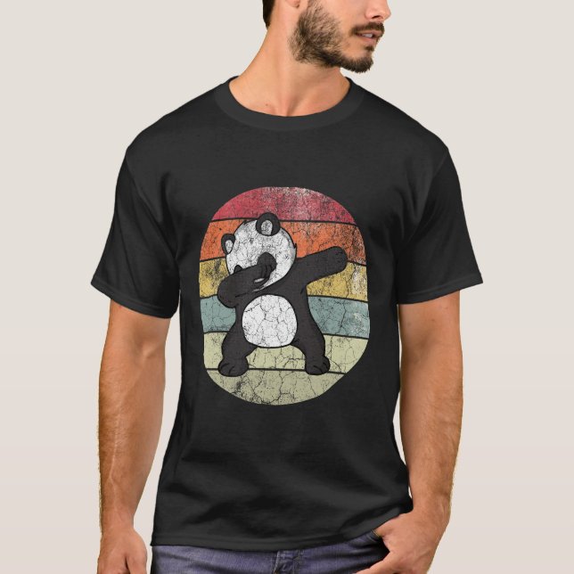 Dabbig Panda, Rolig Panda T Shirt (Framsida)