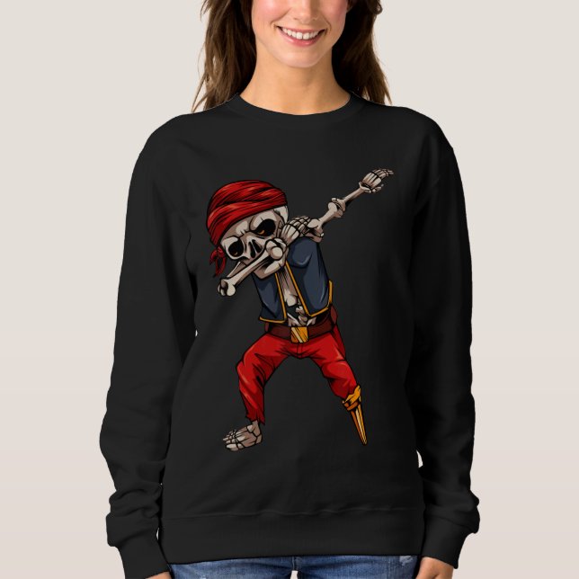 Dabbig Pirat Skelett 2 T Shirt (Framsida)