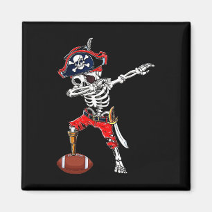 Dabbig skelettsjörövare och fotll Ll Halloween Co Magnet