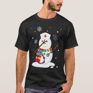 Dabbig snömannen jultomten jul dab Xmas sjuksköter T Shirt