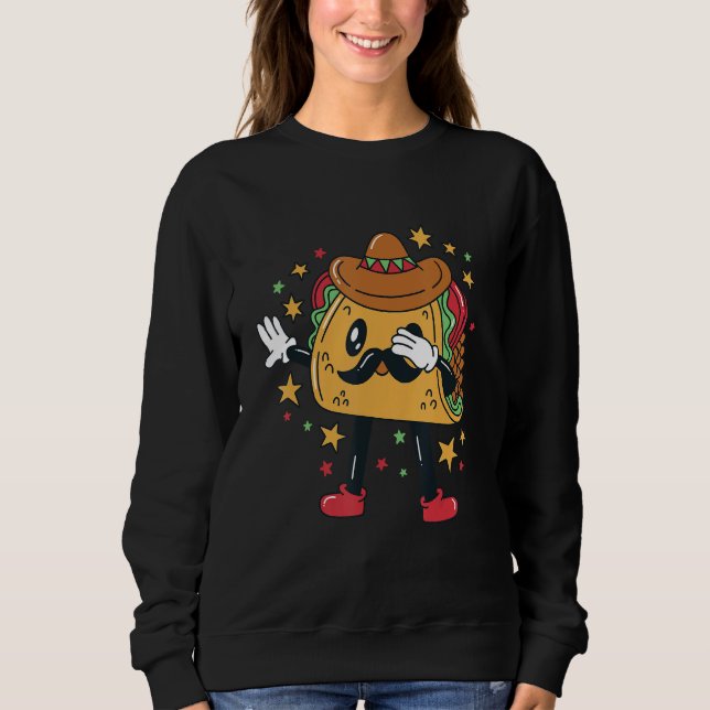 Dabbig Taco-karaktär T Shirt (Framsida)