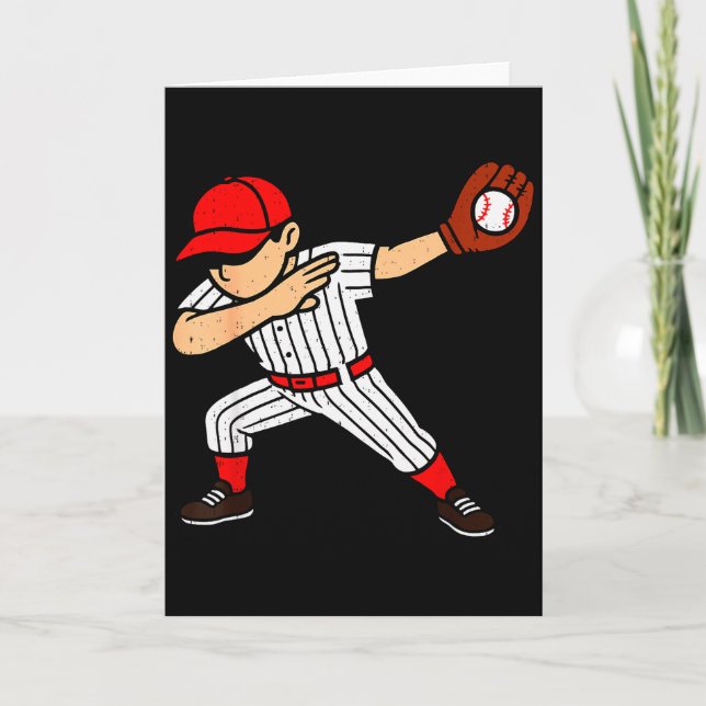 Dabbiggande Basebollspelare Basebollsport Sportsma Kort (Framsida)
