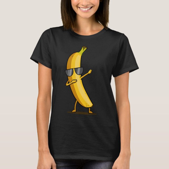 Dabbin gult banan - Dabbis roliga dans frukt T Shirt (Framsida)