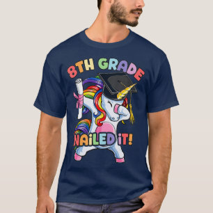 Dabbing 8:e Klass Unicorn Studenten T Shirt