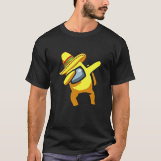Dabbing A.Mong Us Funny Cinco De Mayo Mexikanska M T Shirt
