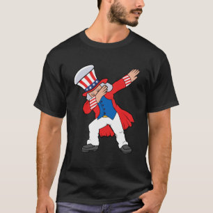 Dabbing Abraham Abe Lincoln Patriotic 4:e juli T Shirt