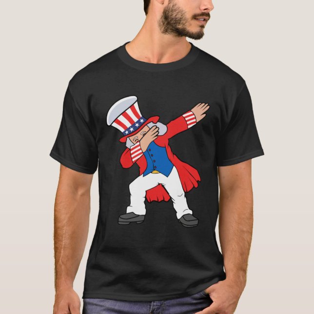 Dabbing Abraham Abe Lincoln Patriotic 4th Of July  T Shirt (Framsida)