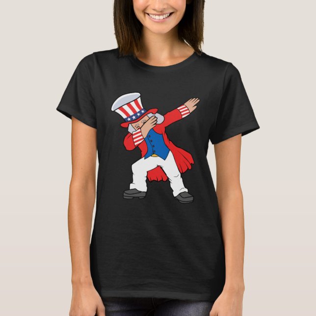 Dabbing Abraham Abe Lincoln Patriotic 4th Of July  T Shirt (Framsida)