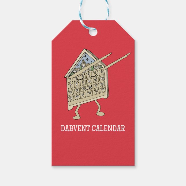 Dabbing Adventskalender Rolig Kristna Religiösa Presentetikett (Framsidan)