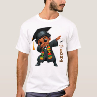 Dabbing African Black Småbarn Boy Studenten T Shirt