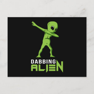 Dabbing Alien Area 51 Ufo Space-Utomjordingar Lust Vykort