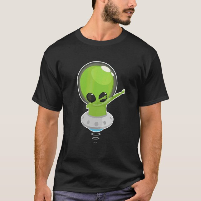 Dabbing Alien Dab Pose Dance Hip hop Utomjordingar T Shirt (Framsida)