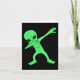 Dabbing Alien Halloween Roligt Dab Boys Kids Girl Kort